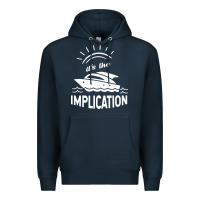 Navy the implication its always sunny in philadelphia Premium Hoodie - linhVisuals
