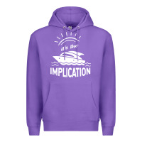 Purple the implication its always sunny in philadelphia Premium Hoodie - linhVisuals