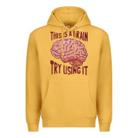 Mustard Brain Premium Hoodie - linhVisuals