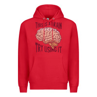 Red Brain Premium Hoodie - linhVisuals