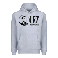 Heather Grey cristian #ronaldo Premium Hoodie - linhVisuals