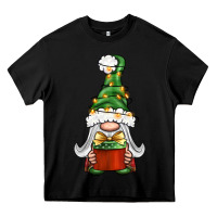 Black Christmas Gnome With Gift Heavy Core Tee - BundleAndBundleShop