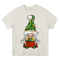 Cream Christmas Gnome With Gift Heavy Core Tee - BundleAndBundleShop