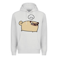 Dove Grey no pug Premium Hoodie - linhVisuals