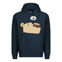 Navy no pug Premium Hoodie - linhVisuals