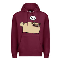 Burgundy no pug Premium Hoodie - linhVisuals