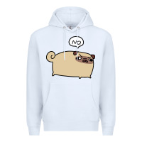 White no pug Premium Hoodie - linhVisuals