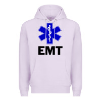 Lilac emt ems paramedic star of life caduceus t shirt Premium Hoodie - linhVisuals