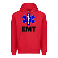 Red emt ems paramedic star of life caduceus t shirt Premium Hoodie - linhVisuals