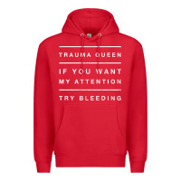 Red emt hoodie funny trauma queen attention bleeding fun gift Premium Hoodie - linhVisuals