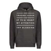 Smoke emt hoodie funny trauma queen attention bleeding fun gift Premium Hoodie - linhVisuals