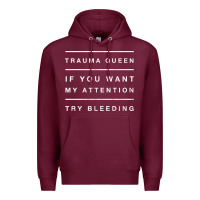 Burgundy emt hoodie funny trauma queen attention bleeding fun gift Premium Hoodie - linhVisuals