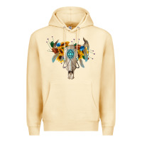 Pina Colada boho bull skull Premium Hoodie - BarkalooDesign