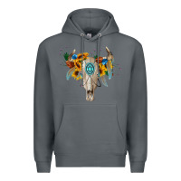 Rock boho bull skull Premium Hoodie - BarkalooDesign