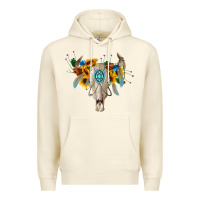 Sandshell boho bull skull Premium Hoodie - BarkalooDesign