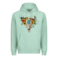 Seafoam boho bull skull Premium Hoodie - BarkalooDesign