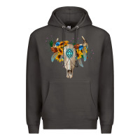 Smoke boho bull skull Premium Hoodie - BarkalooDesign
