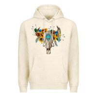 Tofu boho bull skull Premium Hoodie - BarkalooDesign