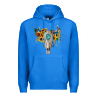 True Royal boho bull skull Premium Hoodie - BarkalooDesign