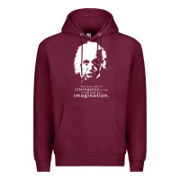 Burgundy albert einstein quote1 Premium Hoodie - linhVisuals