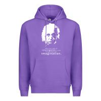 Purple albert einstein quote1 Premium Hoodie - linhVisuals