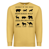 Antique Gold Anımals Of The World Premium Sweatshirt - Bettercallsaul
