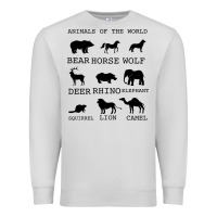Dove Grey Anımals Of The World Premium Sweatshirt - Bettercallsaul