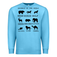 Ocean Blue Anımals Of The World Premium Sweatshirt - Bettercallsaul