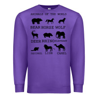 Purple Anımals Of The World Premium Sweatshirt - Bettercallsaul