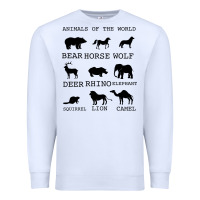 White Anımals Of The World Premium Sweatshirt - Bettercallsaul