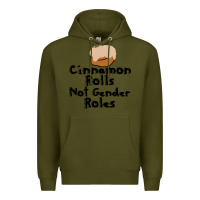 Army Green cinnamon rolls not gender roles Premium Hoodie - linhVisuals