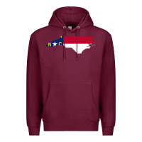 Burgundy flag north carolina tshirt Premium Hoodie - linhVisuals