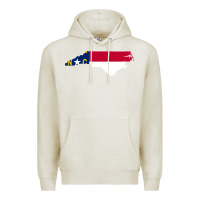 Oatmeal Heather flag north carolina tshirt Premium Hoodie - linhVisuals