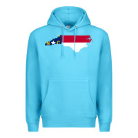 Ocean Blue flag north carolina tshirt Premium Hoodie - linhVisuals