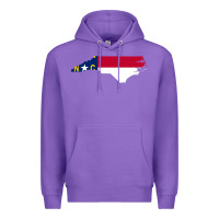 Purple flag north carolina tshirt Premium Hoodie - linhVisuals
