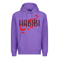Purple yallah habibi Premium Hoodie - linhVisuals