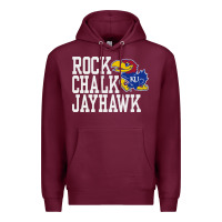 Burgundy rock chalk jayhawk ku tshirt Premium Hoodie - linhVisuals