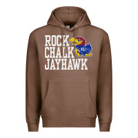 Chestnut rock chalk jayhawk ku tshirt Premium Hoodie - linhVisuals