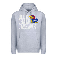 Heather Grey rock chalk jayhawk ku tshirt Premium Hoodie - linhVisuals