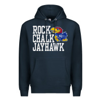 Navy rock chalk jayhawk ku tshirt Premium Hoodie - linhVisuals