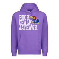 Purple rock chalk jayhawk ku tshirt Premium Hoodie - linhVisuals