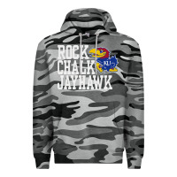 Slate Camo rock chalk jayhawk ku tshirt Premium Hoodie - linhVisuals