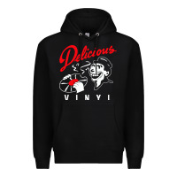 Black delicious vinyl Premium Hoodie - linhVisuals
