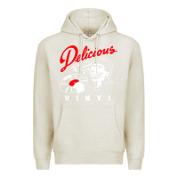 Oatmeal Heather delicious vinyl Premium Hoodie - linhVisuals