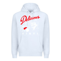 White delicious vinyl Premium Hoodie - linhVisuals
