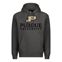 Charcoal Heather Purdue University, Apparel Premium Hoodie - linhVisuals