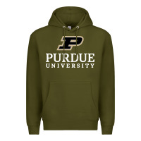 Army Green Purdue University, Apparel Premium Hoodie - linhVisuals