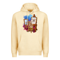 Pina Colada french bulldog painting bulldog artist art animals graphic long sleeve Premium Hoodie - linhVisuals