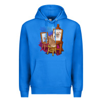 True Royal french bulldog painting bulldog artist art animals graphic long sleeve Premium Hoodie - linhVisuals