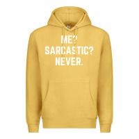 Antique Gold Me? sarcastic? never - funny sayings Premium Hoodie - linhVisuals